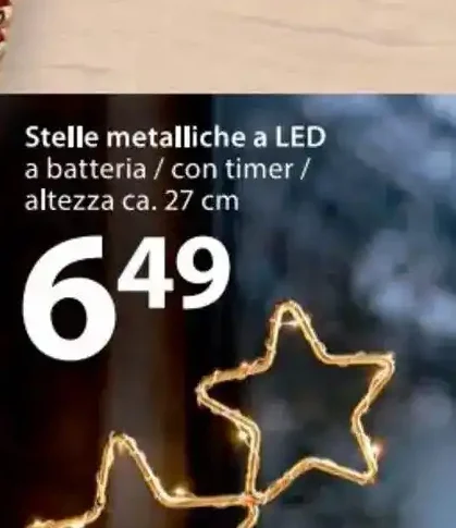 Stelle metalliche a LED