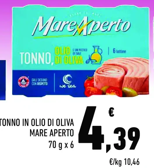 Tonno in olio di oliva Mare Aperto