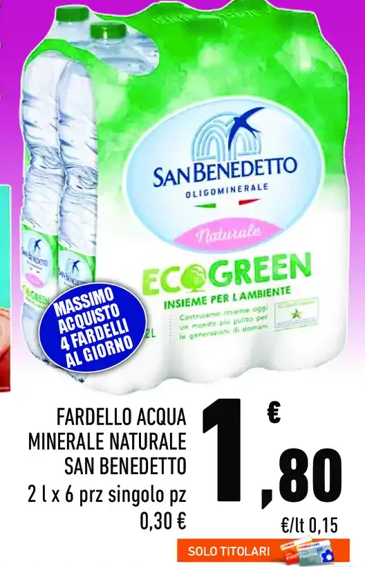 Acqua minerale naturale San Benedetto