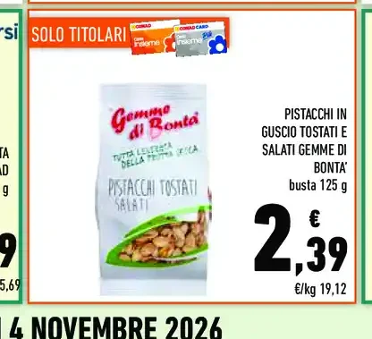 Pistacchi in guscio tostati