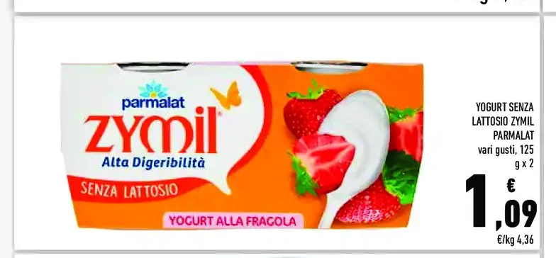 Yogurt senza lattosio Zymil