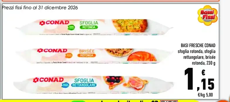 Basi fresche Conad