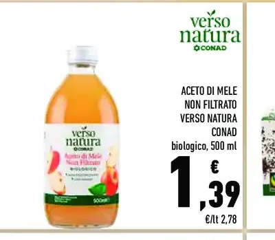 Aceto di mele biologico Verso Natura Conad