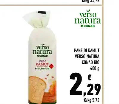 Pane di kamut Verso Natura Conad bio