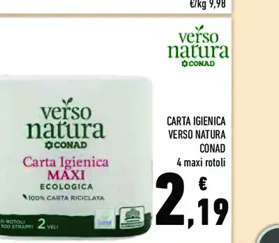 Carta igienica Verso Natura Conad