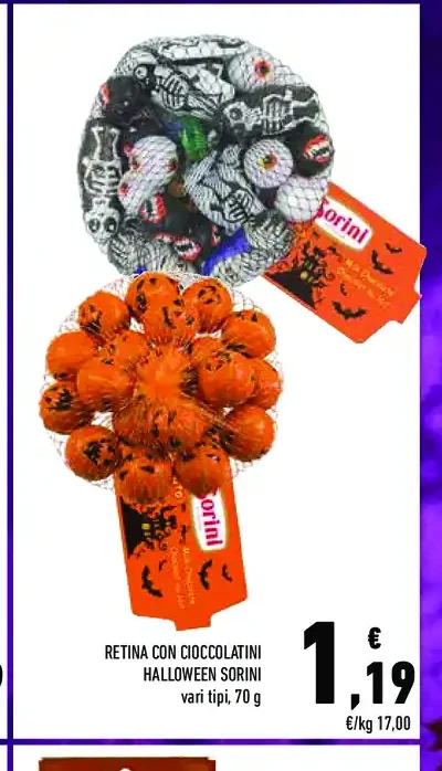 Retina con cioccolatini Halloween Sorini