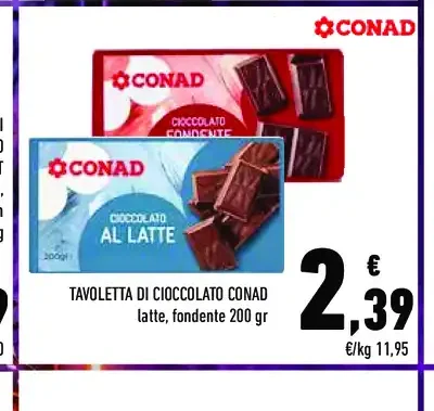 Tavoletta di cioccolato Conad
