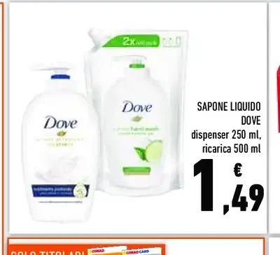 Sapone liquido Dove