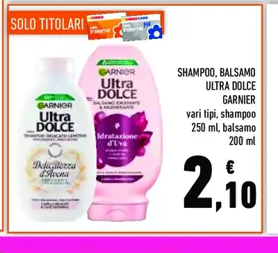 Shampoo e balsamo Ultra Dolce Garnier