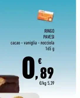Ringo Pavesi cacao vaniglia nocciola