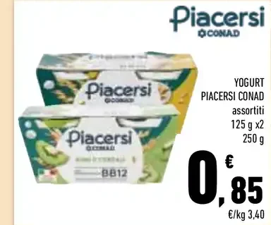 Yogurt assortiti Piacersi Conad