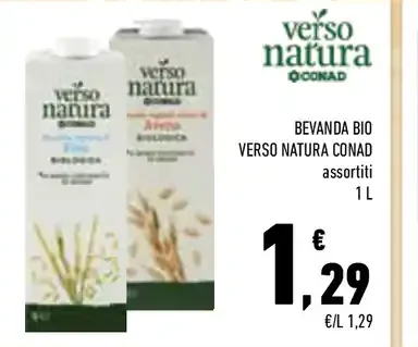 Bevanda bio Verso Natura Conad assortita