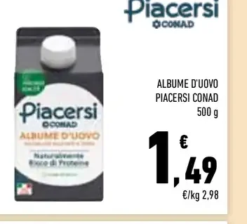 Albume d'uovo Piacersi Conad