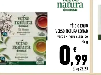 Tè bio equo Verso Natura Conad