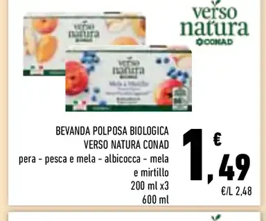 Bevanda polposa biologica Verso Natura Conad