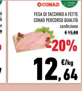 Fesa di tacchino a fette