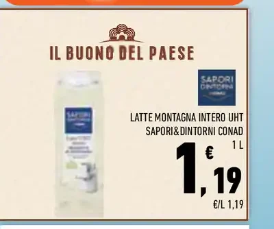 Latte montagna intero UHT