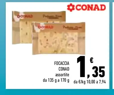 Focaccia Conad assortita