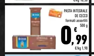 Pasta integrale De Cecco