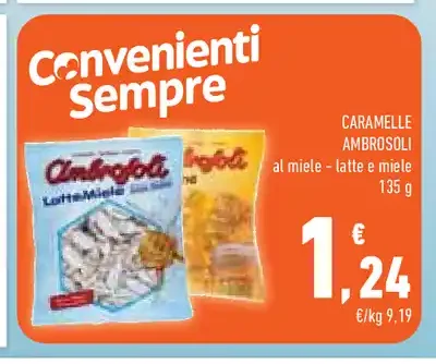 Caramelle Ambrosoli al miele, latte e miele
