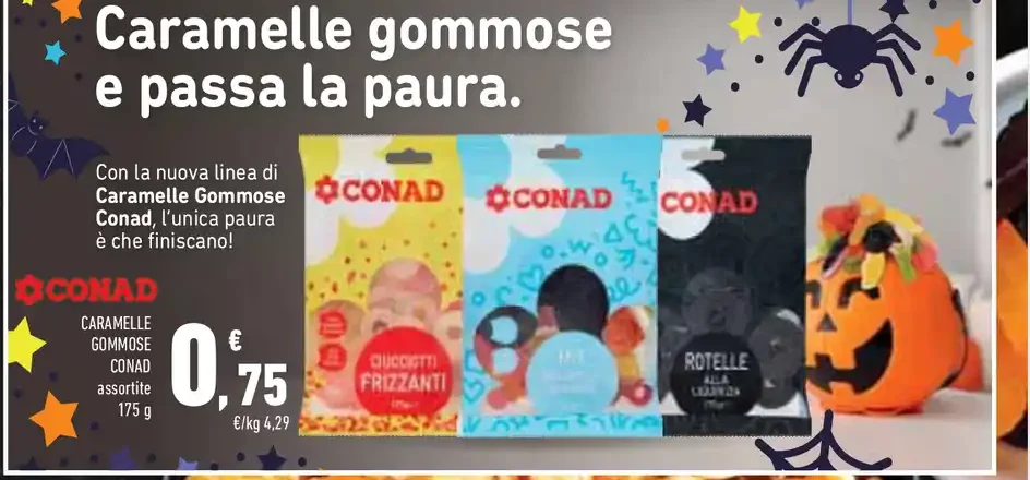 Caramelle gommose Conad assortite