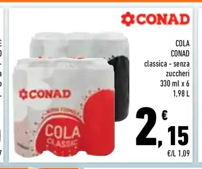 Cola Conad classica-senza zuccheri