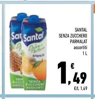 Santal senza zucchero Parmalat assortiti