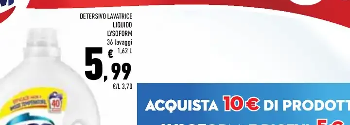 Detersivo lavatrice liquido Lysoform