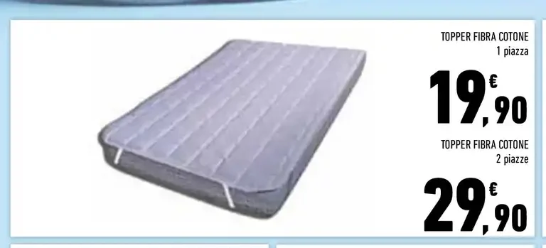 Topper fibra cotone