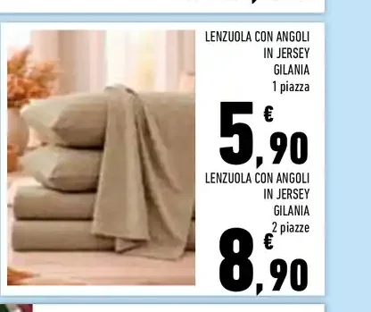 Lenzuola con angoli in jersey Gilania