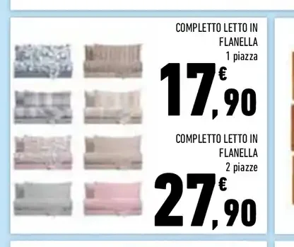 Completo letto in flanella