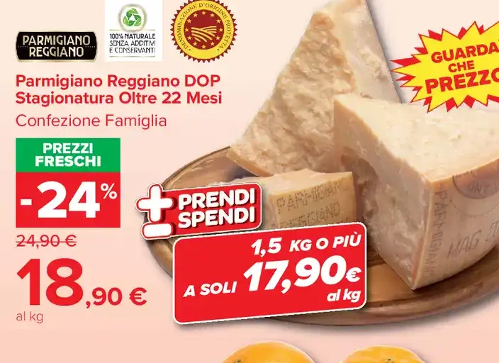 Parmigiano Reggiano DOP stagionatura oltre 22 mesi