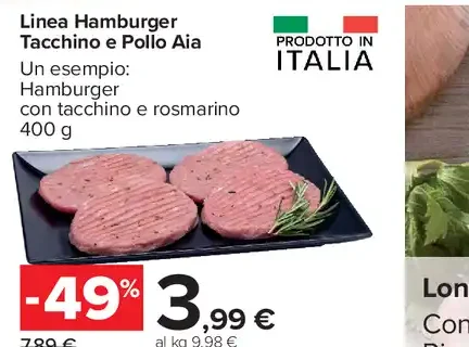 Hamburger di tacchino e pollo