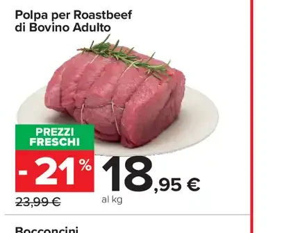 Polpa per roastbeef di bovino adulto