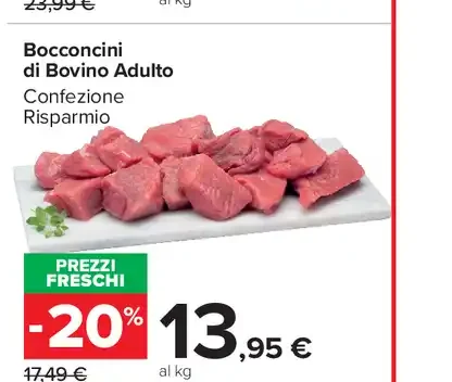 Bocconcini di bovino adulto