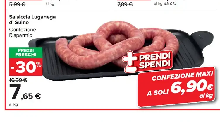 Salsiccia luganega di suino