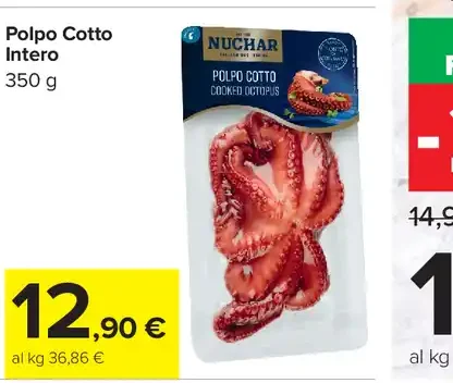 Polpo cotto intero