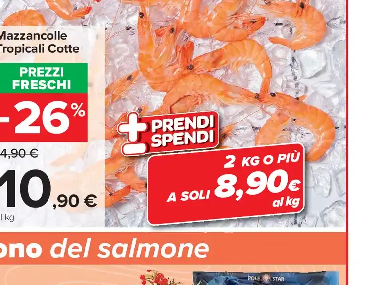 Mazzancolle tropicali cotte