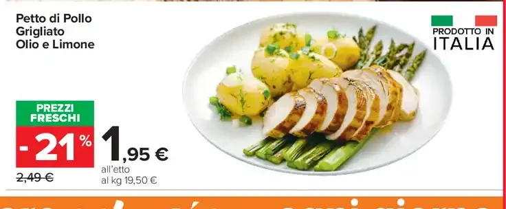 Petto di pollo grigliato olio e limone