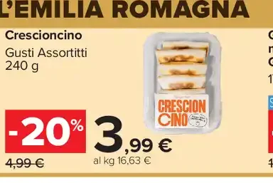 Crescioncino gusti assortiti