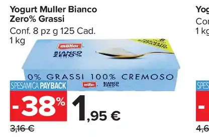 Yogurt Muller bianco zero grassi