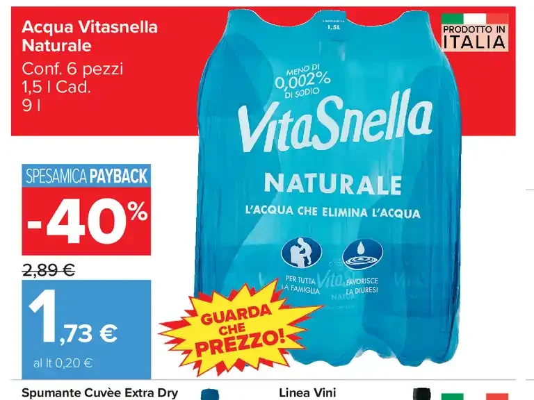 Acqua Vitasnella Naturale