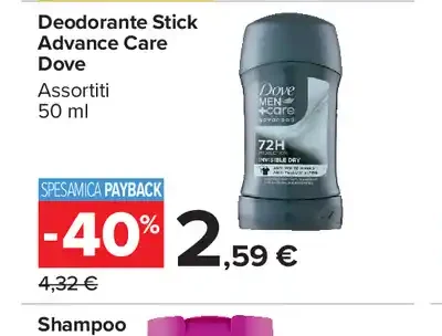 Deodorante stick Dove Advanced Care