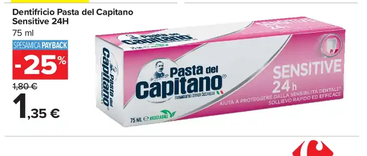Dentifricio Pasta del Capitano Sensitive 24H