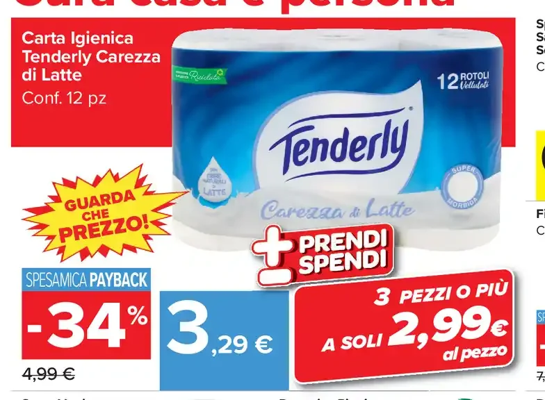 Carta igienica Tenderly Carezza di Latte
