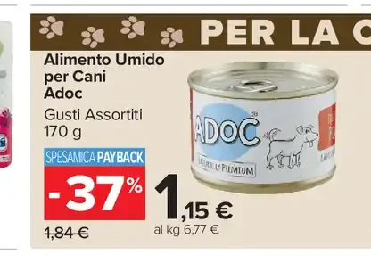 Alimento umido per cani Adoc