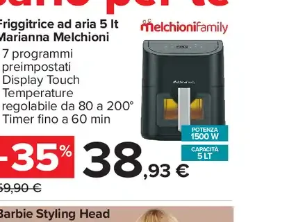 Friggitrice ad aria Melchioni Family