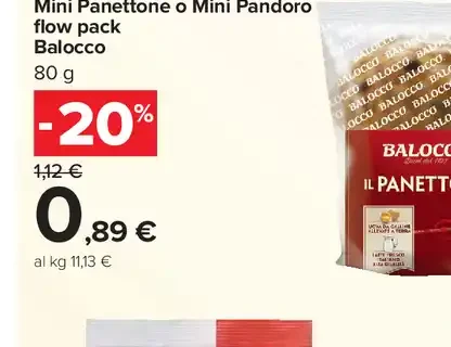 Mini panettone o mini pandoro Balocco