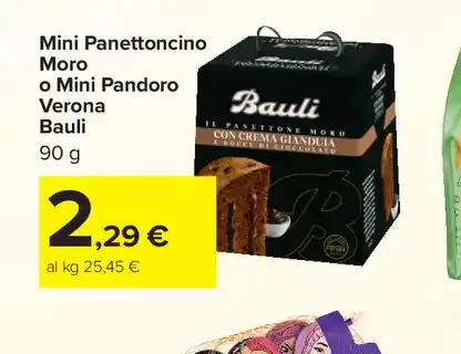 Mini panettoncino Moro o mini pandoro Bauli