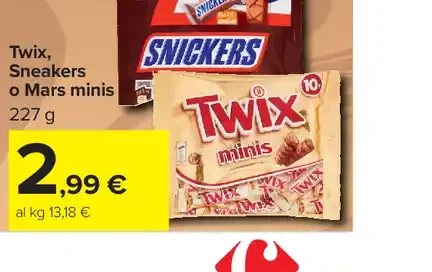 Twix, Sneakers o Mars minis